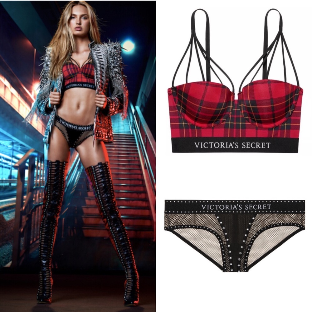 Balmain VS long line bra & fishnet panty set - Picture 1 of 7